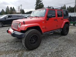 Salvage cars for sale at Graham, WA auction: 2017 Jeep Wrangler Unlimited Sahara