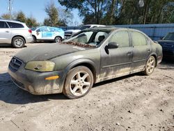 Salvage cars for sale at Midway, FL auction: 2002 Nissan Maxima GLE