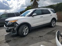 Salvage cars for sale at San Martin, CA auction: 2014 Ford Explorer Limited