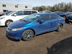 Salvage cars for sale at Cookstown, ON auction: 2012 Honda Civic LX