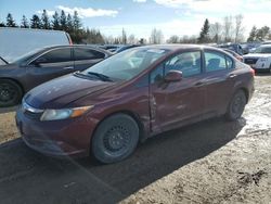 Salvage cars for sale at Bowmanville, ON auction: 2012 Honda Civic LX