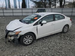 Salvage cars for sale at Windsor, NJ auction: 2012 Honda Civic LX