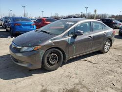 Honda salvage cars for sale: 2012 Honda Civic LX