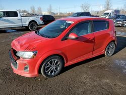 Salvage cars for sale at Montreal Est, QC auction: 2017 Chevrolet Sonic LT