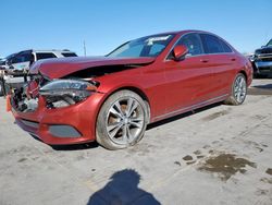 Salvage cars for sale at Grand Prairie, TX auction: 2016 Mercedes-Benz C300