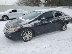 Salvage cars for sale from Copart London, ON: 2012 Honda Civic LX