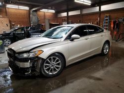 Salvage cars for sale at Ebensburg, PA auction: 2017 Ford Fusion SE