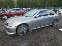 Salvage cars for sale at Graham, WA auction: 2005 Infiniti G35