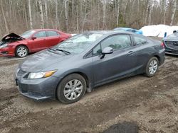 Salvage cars for sale at Cookstown, ON auction: 2012 Honda Civic LX