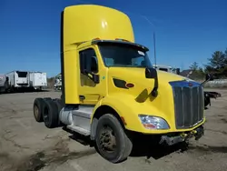 Salvage trucks for sale at Woodhaven, MI auction: 2019 Peterbilt 579 Semi Truck