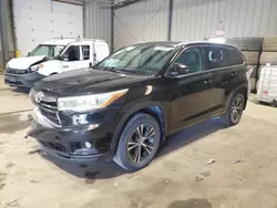 Salvage cars for sale at West Mifflin, PA auction: 2016 Toyota Highlander XLE