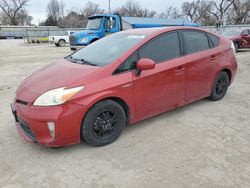 Salvage cars for sale at Wichita, KS auction: 2015 Toyota Prius