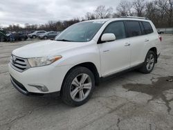 Salvage cars for sale at Ellwood City, PA auction: 2013 Toyota Highlander Limited