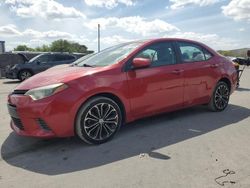 Salvage cars for sale at Orlando, FL auction: 2016 Toyota Corolla L