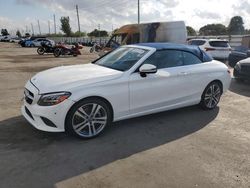 Salvage cars for sale at Miami, FL auction: 2019 Mercedes-Benz C300