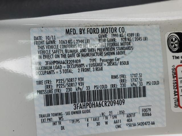 2012 Ford Fusion SE