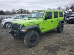 Jeep salvage cars for sale: 2021 Jeep Wrangler Unlimited Sport