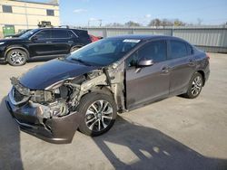 Salvage cars for sale at Wilmer, TX auction: 2013 Honda Civic EX