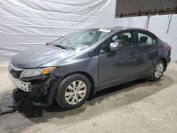 Salvage cars for sale at Candia, NH auction: 2012 Honda Civic LX