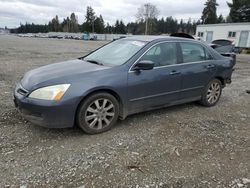 Salvage cars for sale at Graham, WA auction: 2007 Honda Accord SE