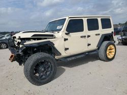 Salvage cars for sale at Houston, TX auction: 2018 Jeep Wrangler Unlimited Sport