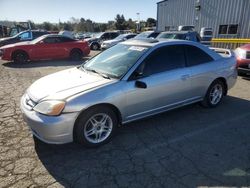 Salvage cars for sale at Vallejo, CA auction: 2001 Honda Civic SI