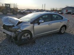 Salvage cars for sale at Barberton, OH auction: 2013 Honda Civic LX