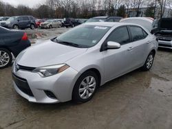 Salvage cars for sale at North Billerica, MA auction: 2015 Toyota Corolla L