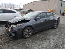 Salvage cars for sale at Spartanburg, SC auction: 2020 KIA Forte FE