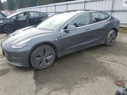 Salvage cars for sale at Arlington, WA auction: 2018 Tesla Model 3