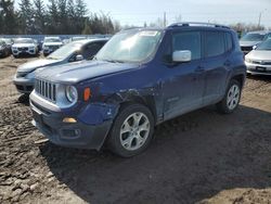 Salvage cars for sale at Bowmanville, ON auction: 2017 Jeep Renegade Limited