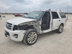 Salvage cars for sale at New Braunfels, TX auction: 2017 Ford Expedition Platinum