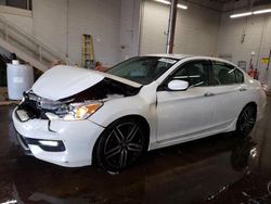 Salvage cars for sale at New Britain, CT auction: 2016 Honda Accord Sport