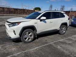 Salvage cars for sale at Wilmington, CA auction: 2021 Toyota Rav4 XLE Premium