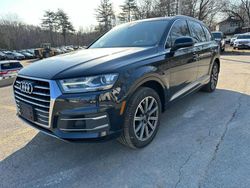 Salvage cars for sale at North Billerica, MA auction: 2017 Audi Q7 Premium Plus