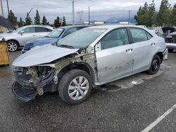 Salvage cars for sale from Copart Rancho Cucamonga, CA: 2015 Toyota Corolla L