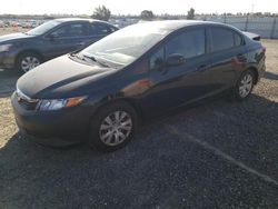 Salvage cars for sale at Antelope, CA auction: 2012 Honda Civic LX