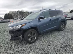 Salvage cars for sale at Mebane, NC auction: 2017 Toyota Highlander Limited