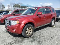 Salvage cars for sale at Spartanburg, SC auction: 2008 Ford Escape Limited