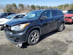 Salvage cars for sale at Exeter, RI auction: 2016 Toyota Highlander Limited