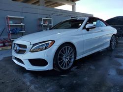 Salvage cars for sale at West Palm Beach, FL auction: 2018 Mercedes-Benz C300