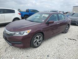 Salvage cars for sale at Taylor, TX auction: 2017 Honda Accord LX