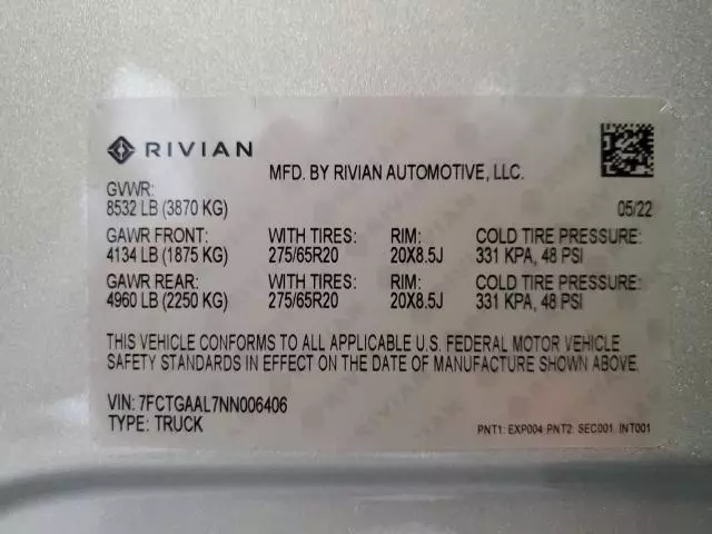 2022 Rivian R1T Launch Edition