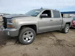 Salvage trucks for sale at Woodhaven, MI auction: 2017 Chevrolet Silverado K1500 LT