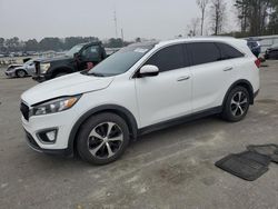 Salvage cars for sale at Dunn, NC auction: 2016 KIA Sorento EX