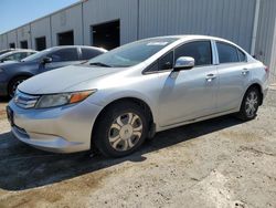 Salvage cars for sale at Jacksonville, FL auction: 2012 Honda Civic Hybrid L