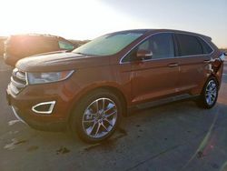 Salvage cars for sale at Grand Prairie, TX auction: 2017 Ford Edge Titanium