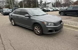 Salvage cars for sale at Woodhaven, MI auction: 2017 Volkswagen Passat S