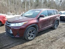 Salvage cars for sale at Cookstown, ON auction: 2017 Toyota Highlander LE