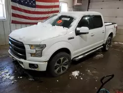 Salvage trucks for sale at Lyman, ME auction: 2016 Ford F150 Supercrew